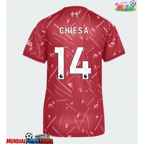 Camiseta Liverpool Federico Chiesa #14 Primera Equipación Replica 2026-27 para mujer mangas cortas